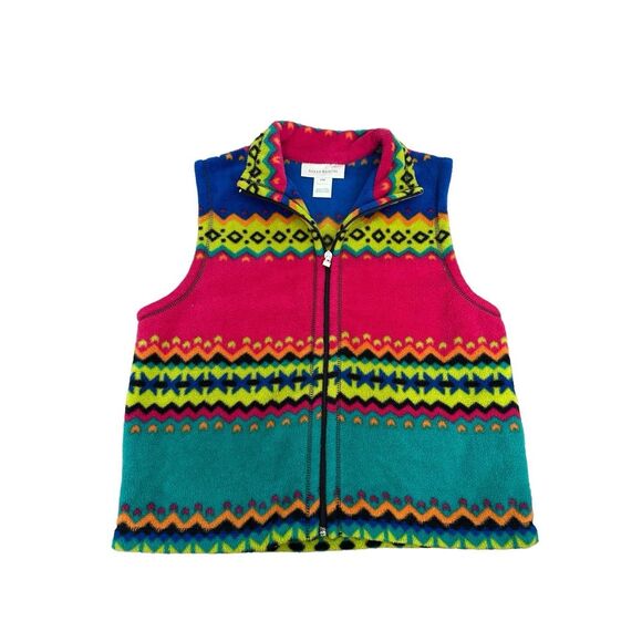 Susan Bristol Jackets & Blazers - vintage susan bristol zipper up fleece vest colorful retro aztec print womens XS